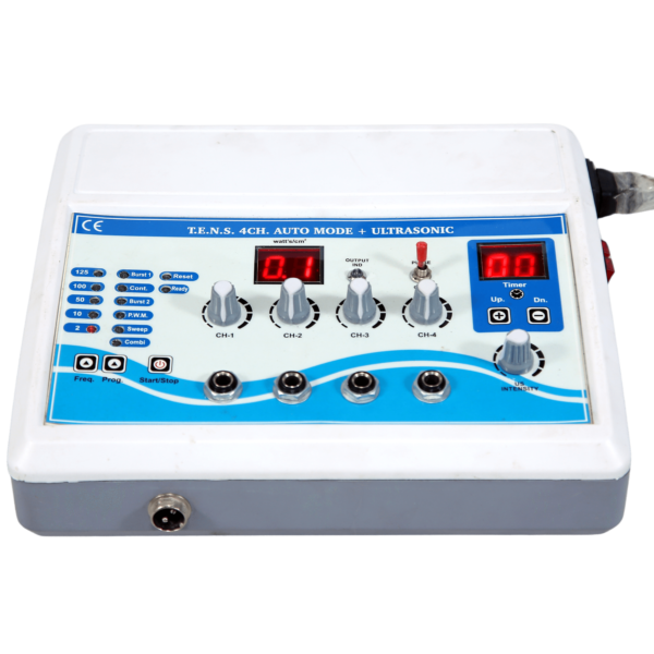4 Channel Auto Mode TENS + Ultrasonic Physiotherapy Device